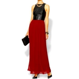 ISO Sabine Vegan Leather Pleated Dress, SIZE small